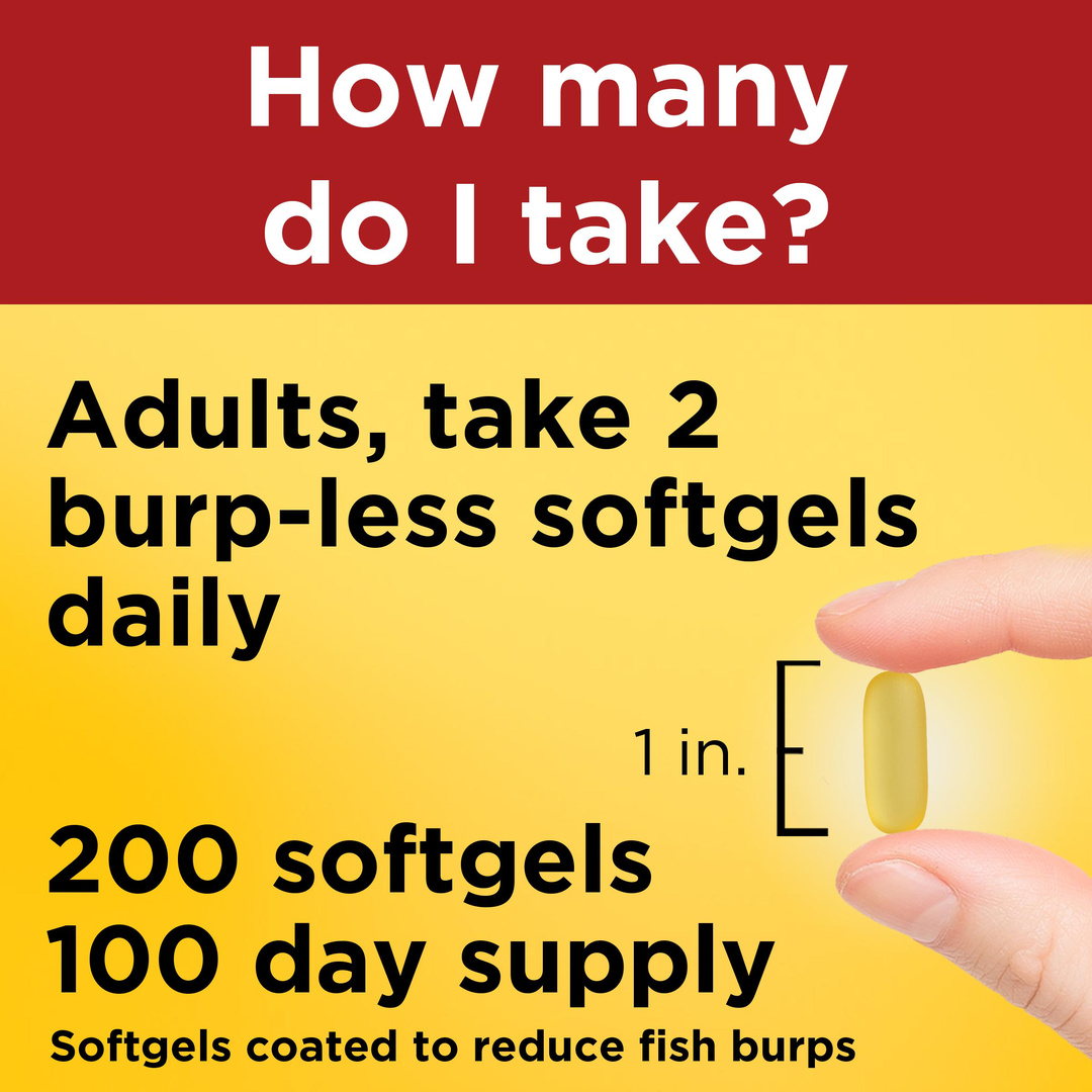 Nature Made, Fish Oil, Burp-Less, 1,200 mg, 200 Softgels lifestyle image