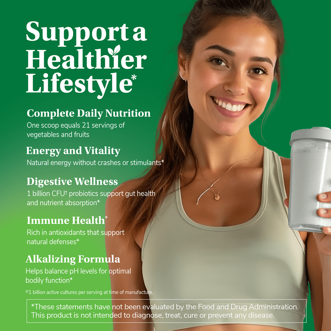 21st Century, Daily Greens Superfoods Powder, Lemon Lime, 7.4 oz (210 g) lifestyle image