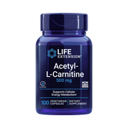 Life Extension, Acetyl-L-Carnitine, (500 mg), 100 Veg Capsules front packaging view