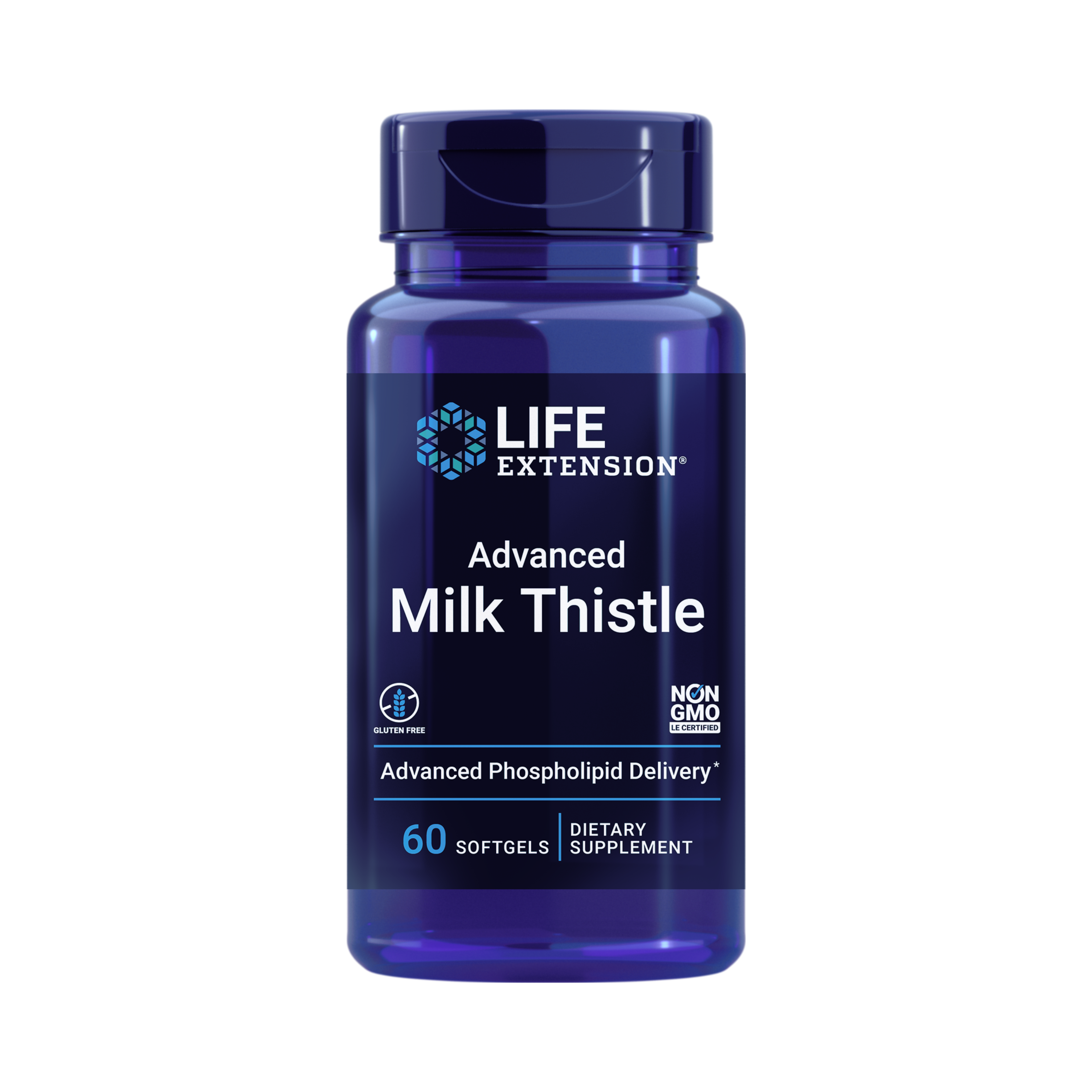 Life Extension, Advanced Milk Thistle, 60 Softgels front packaging view
