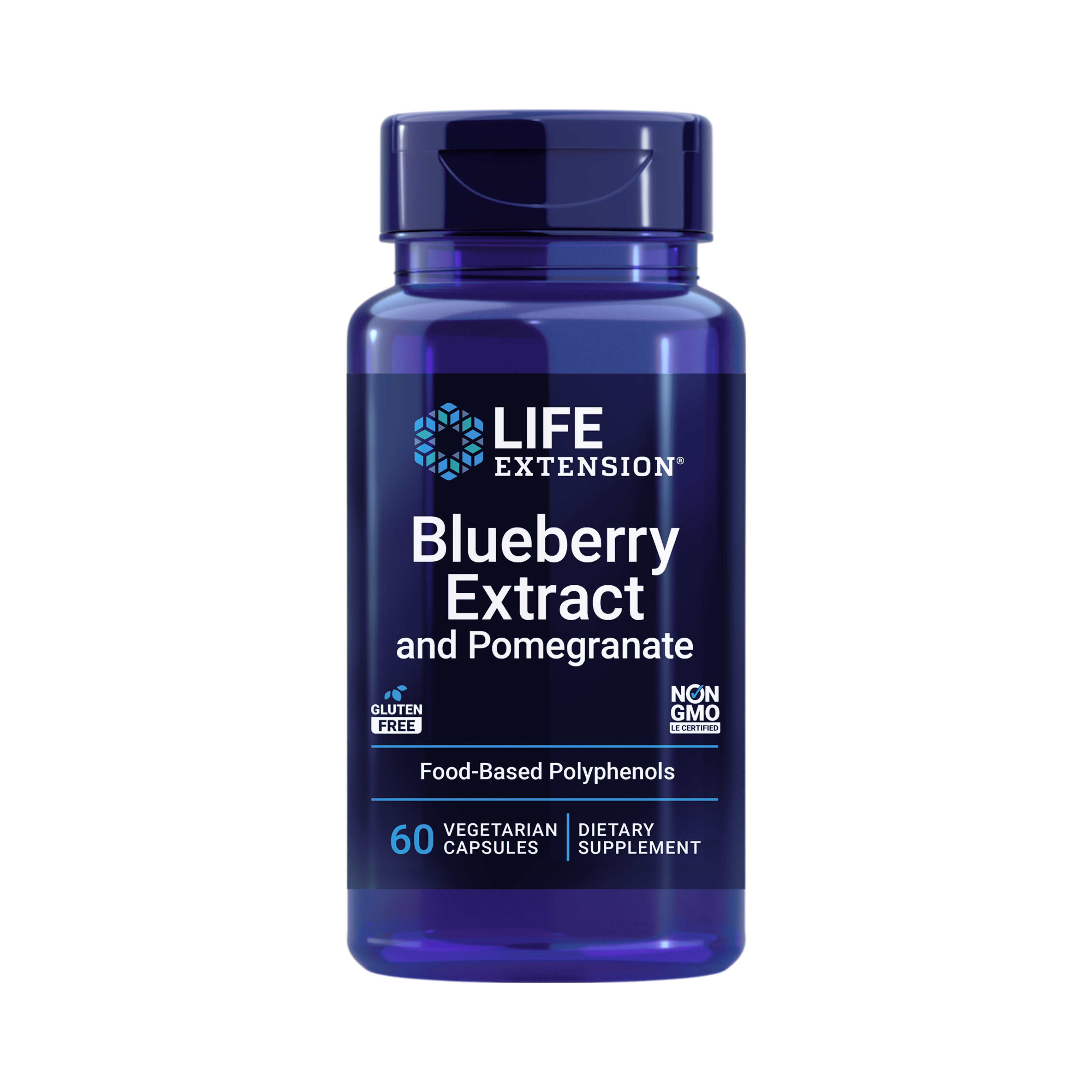 Life Extension, Blueberry Extract and Pomegranate front packaging view