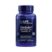 Life Extension, CinSulin with InSea2 and Crominex 3+ front packaging view