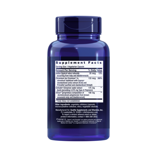 Life Extension, CinSulin® with InSea2® and Crominex® 3+