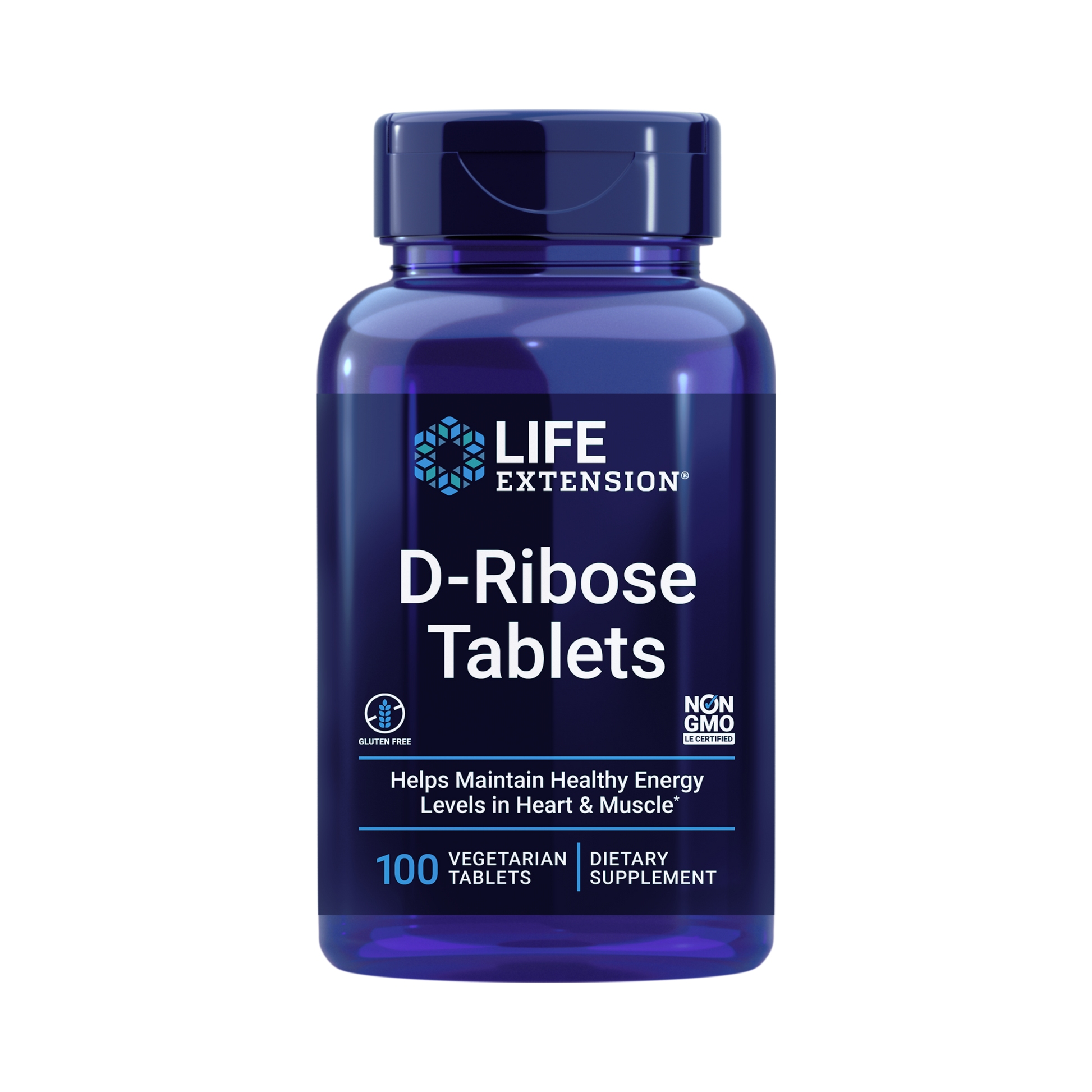 Life Extension, D-Ribose Tablets front packaging view