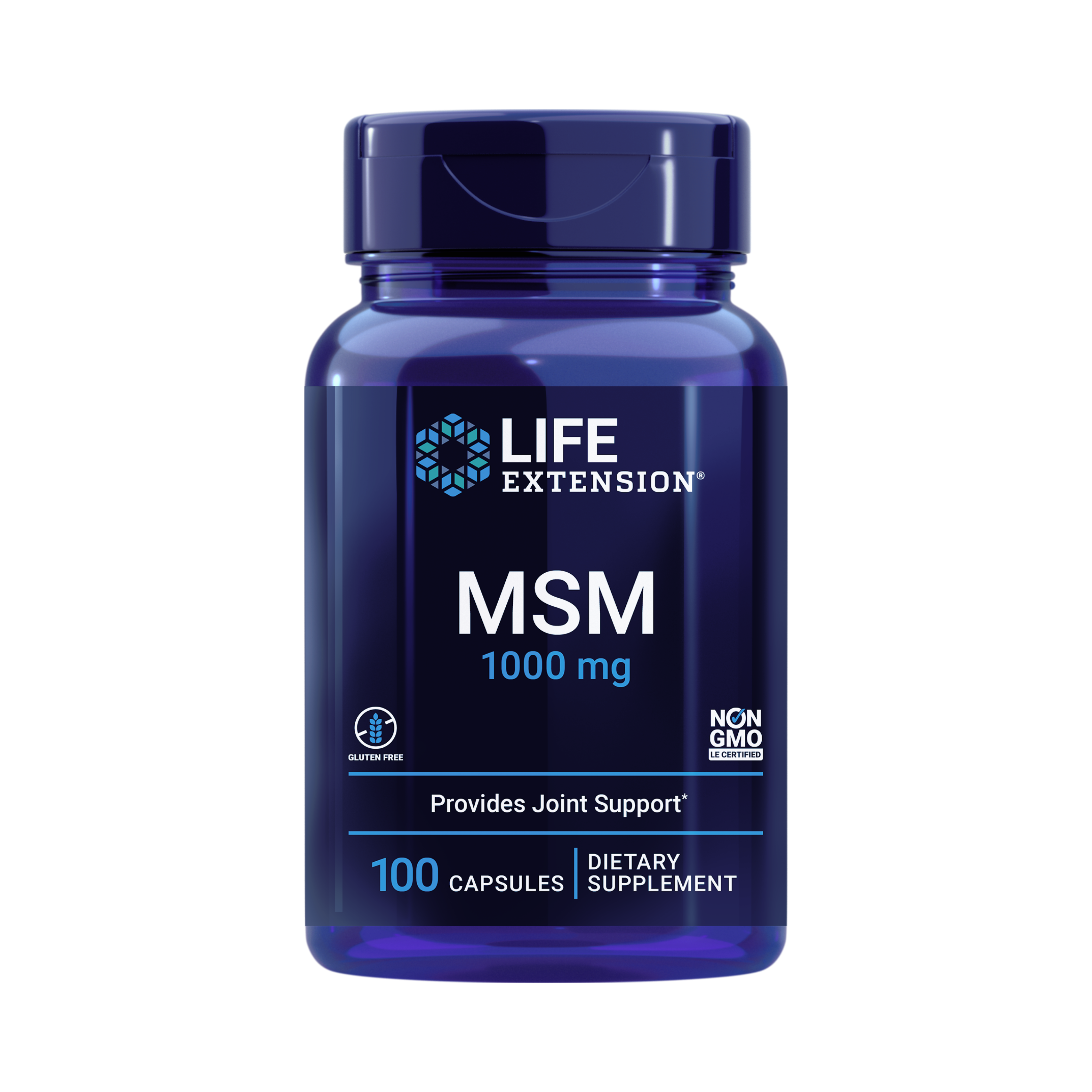 Life Extension, MSM front packaging view