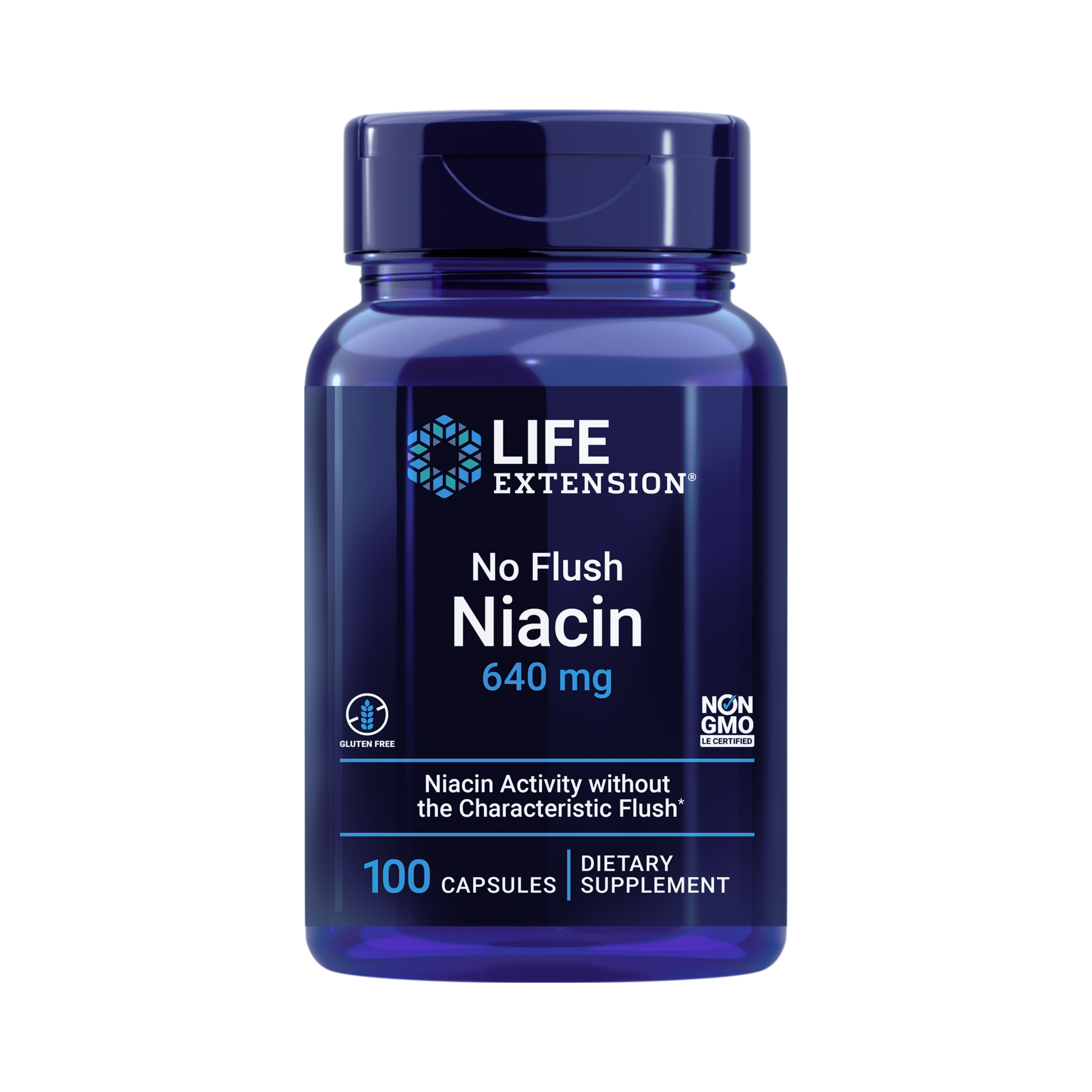 Life Extension, No Flush Niacin front packaging view