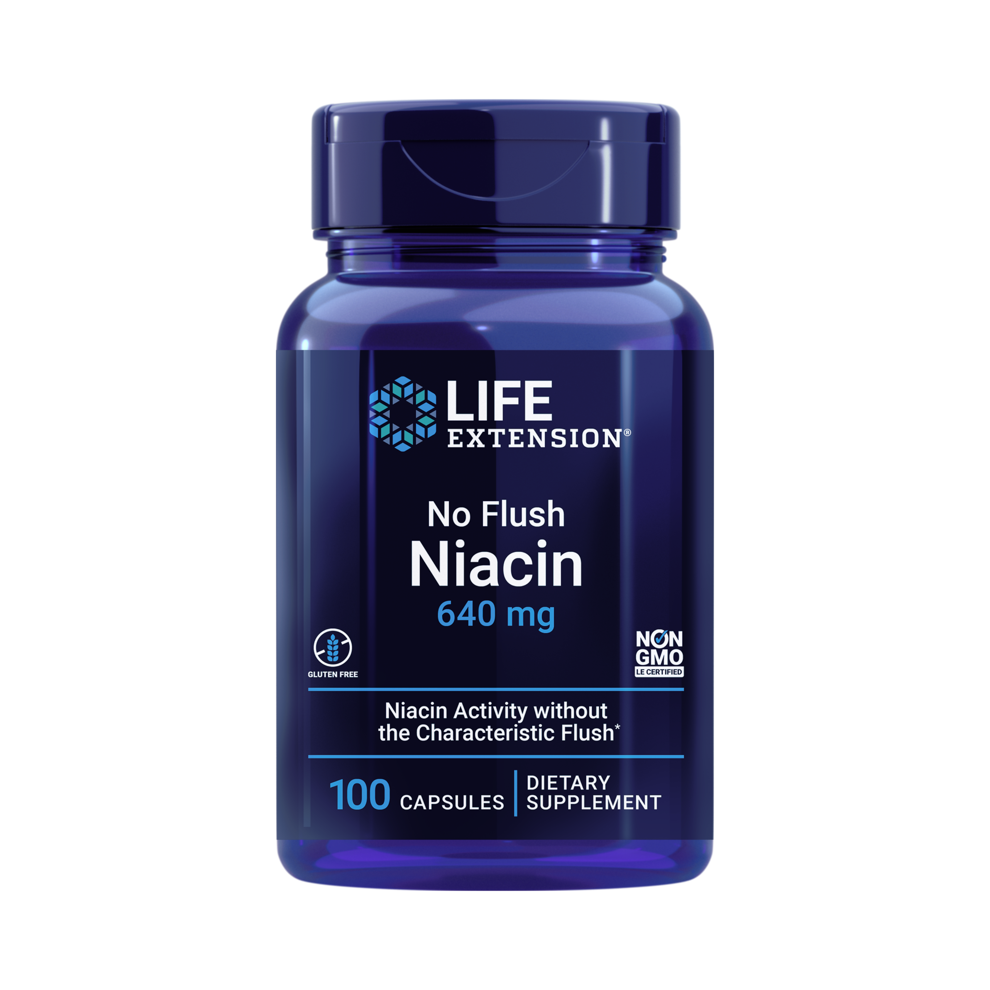 Life Extension, No Flush Niacin front packaging view