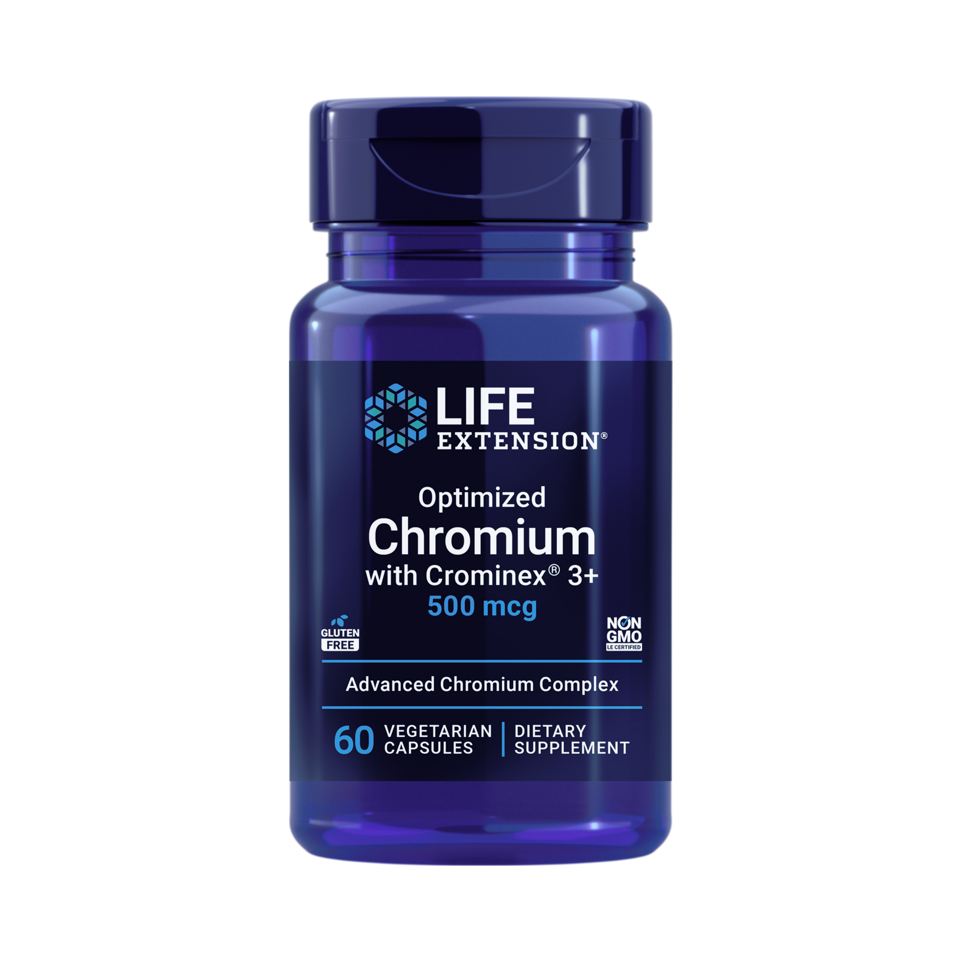 Life Extension, Optimized Chromium with Crominex 3+ front packaging view