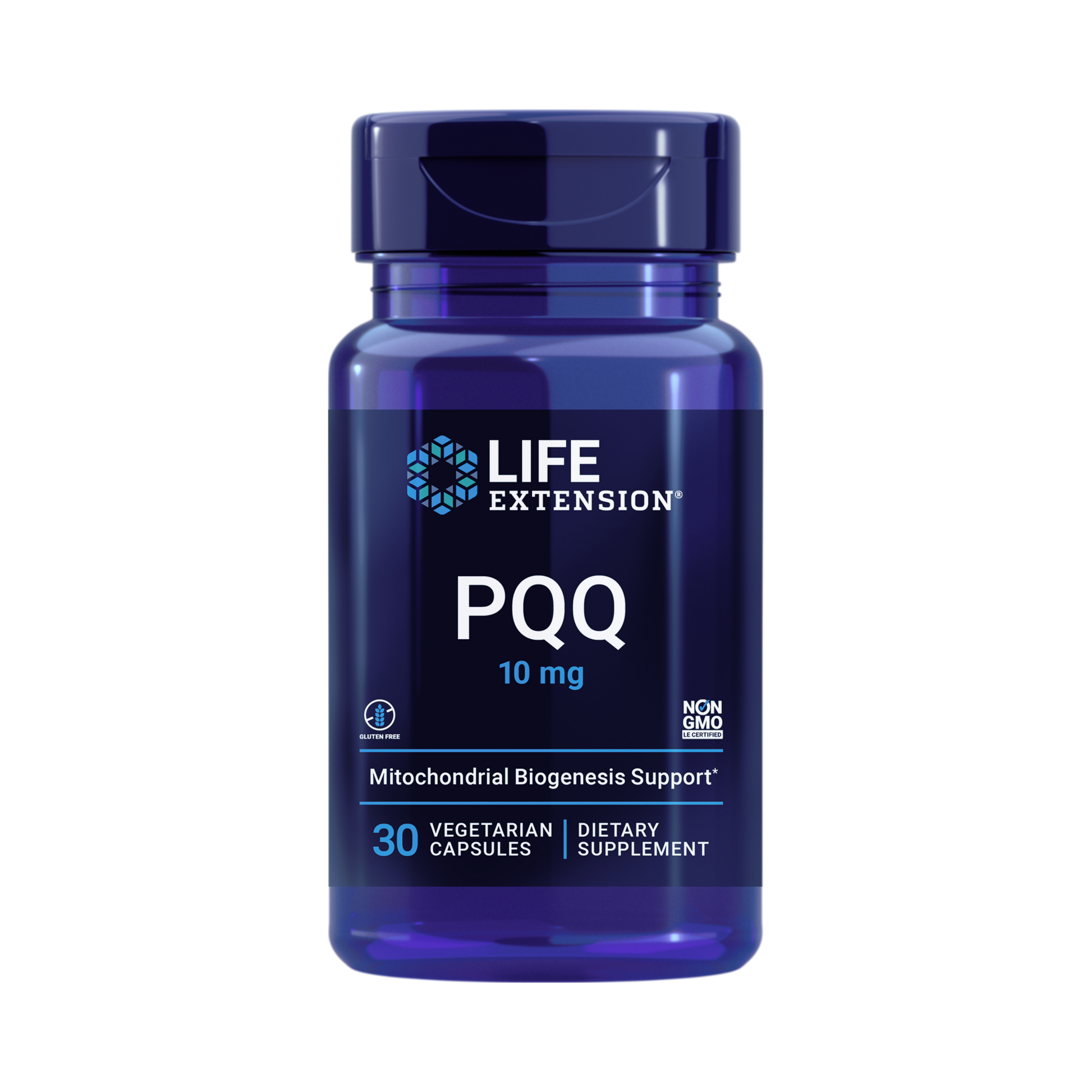 Life Extension, PQQ Caps (10 mg) front packaging view