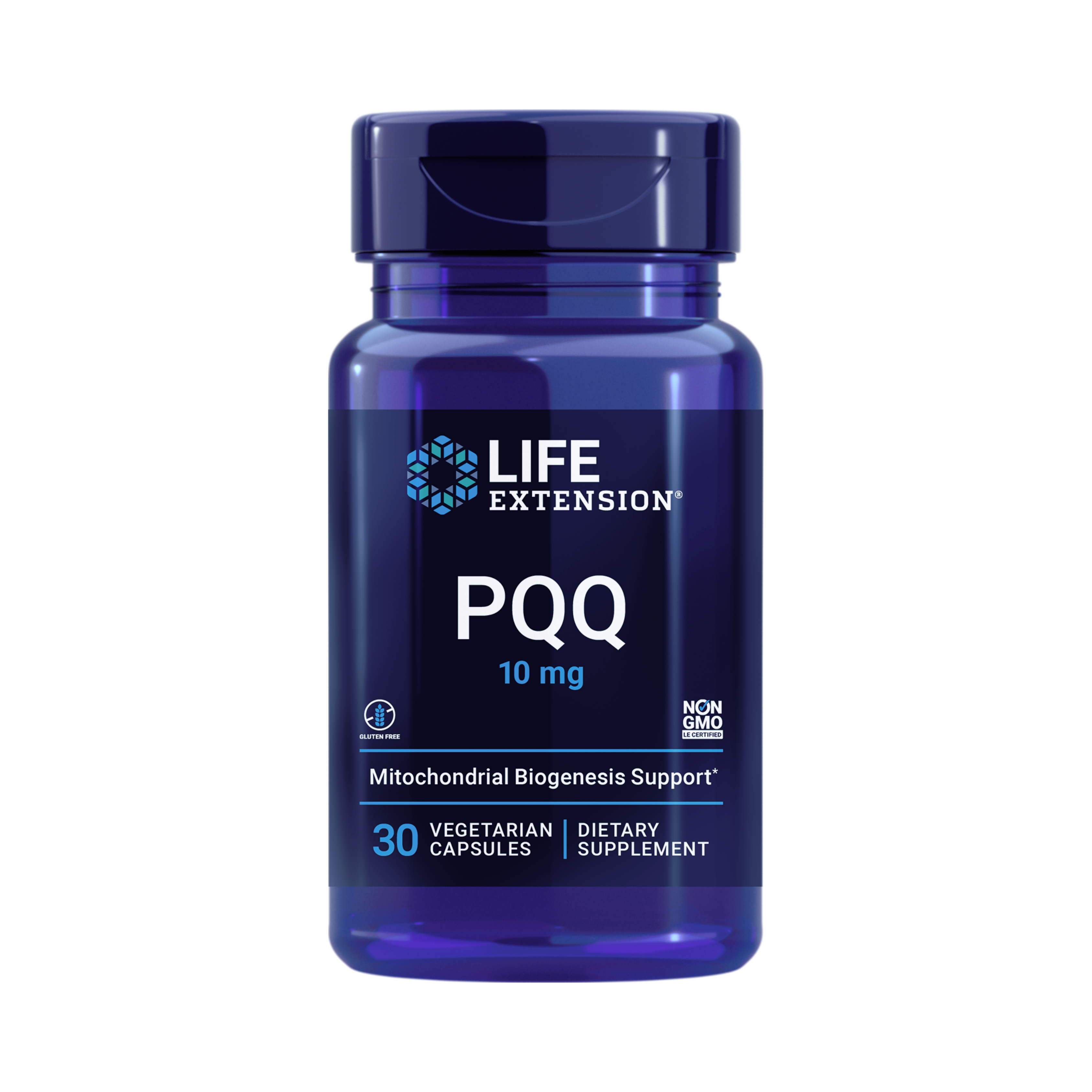 Life Extension, PQQ Caps (10 mg) front packaging view