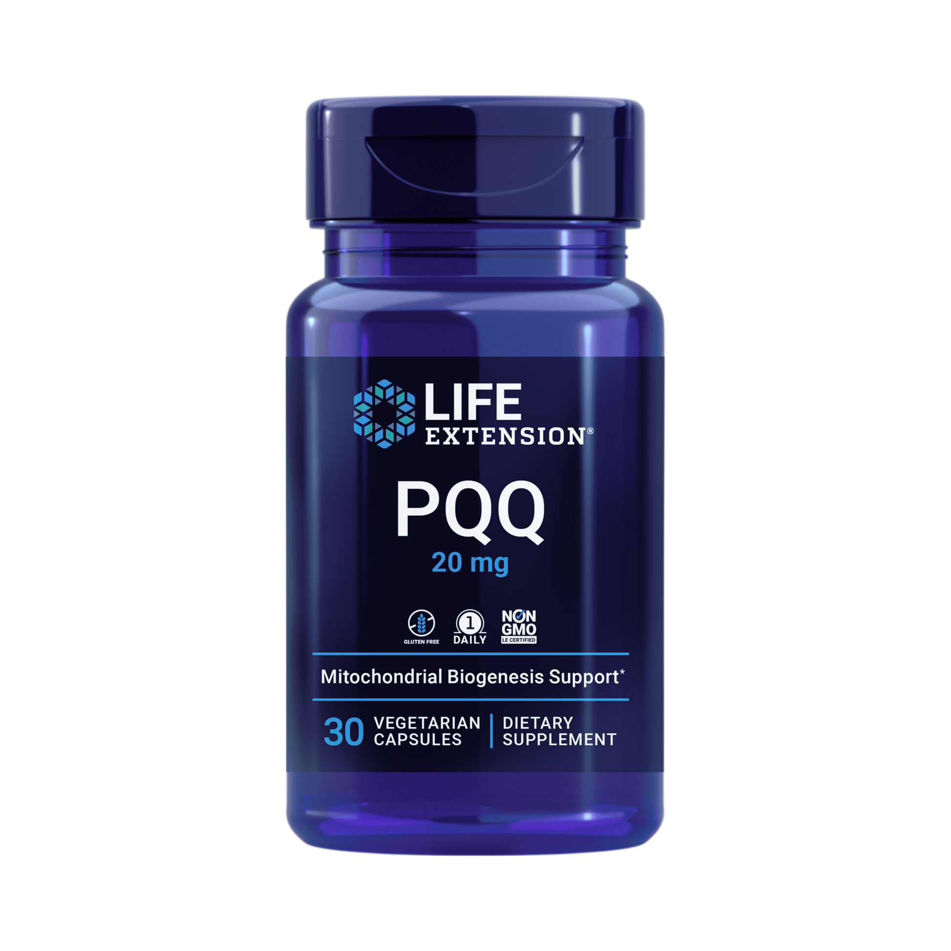 Life Extension, PQQ Caps (20 mg) front packaging view