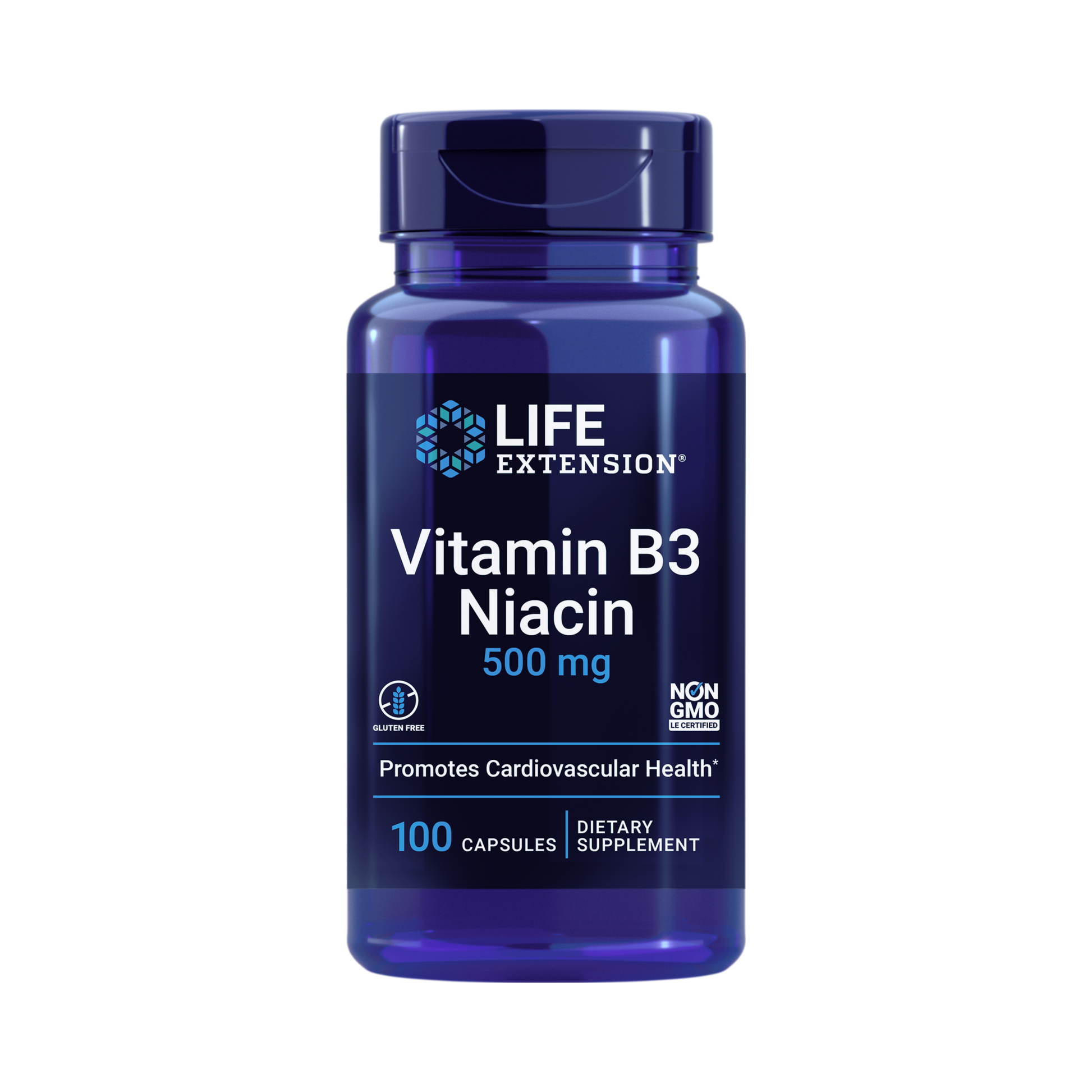 Life Extension, Vitamin B3 Niacin front packaging view