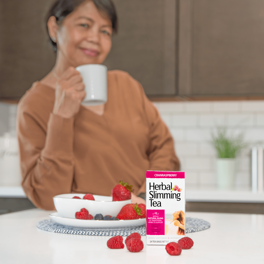 21st Century, Herbal Slimming Tea, Cranraspberry, Caffeine Free, 24 Tea Bags, 1.7 oz, 48 g lifestyle image