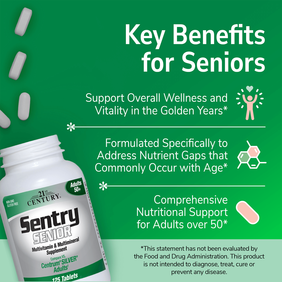 21st Century, Sentry Senior, Multivitamin & Multimineral Supplement, Adults 50+, 265 Tablets lifestyle image