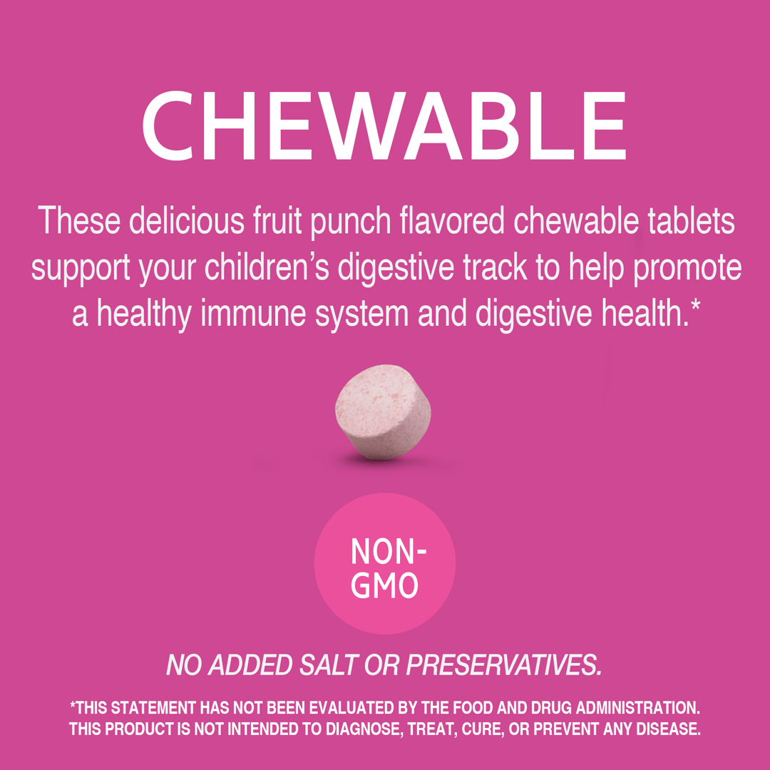 21st Century, Zoo Friends, Children's Chewable Probiotic, Age 4+, Fruit Punch, 30 Chewable Tablets lifestyle image