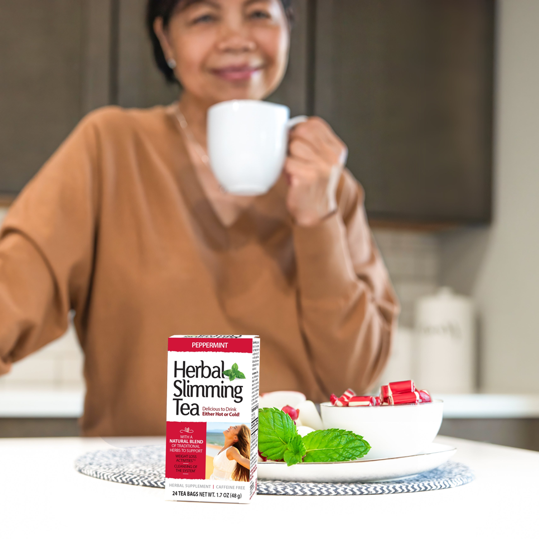 21st Century, Herbal Slimming Tea, Peppermint, Caffeine Free, 24 Tea Bags, 1.7 oz, 48 g lifestyle image