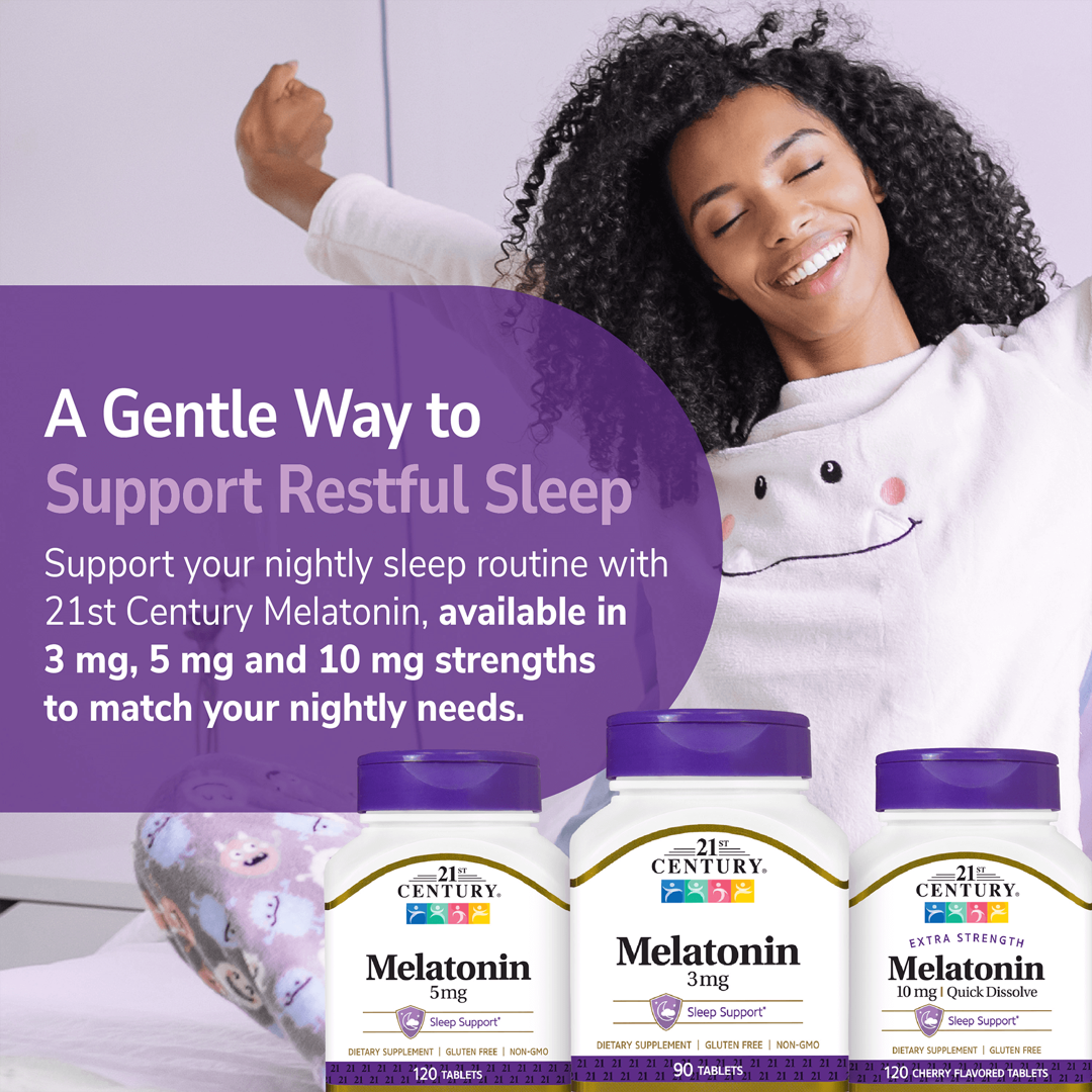 21st Century, Melatonin, 5 mg, 120 Tablets lifestyle image