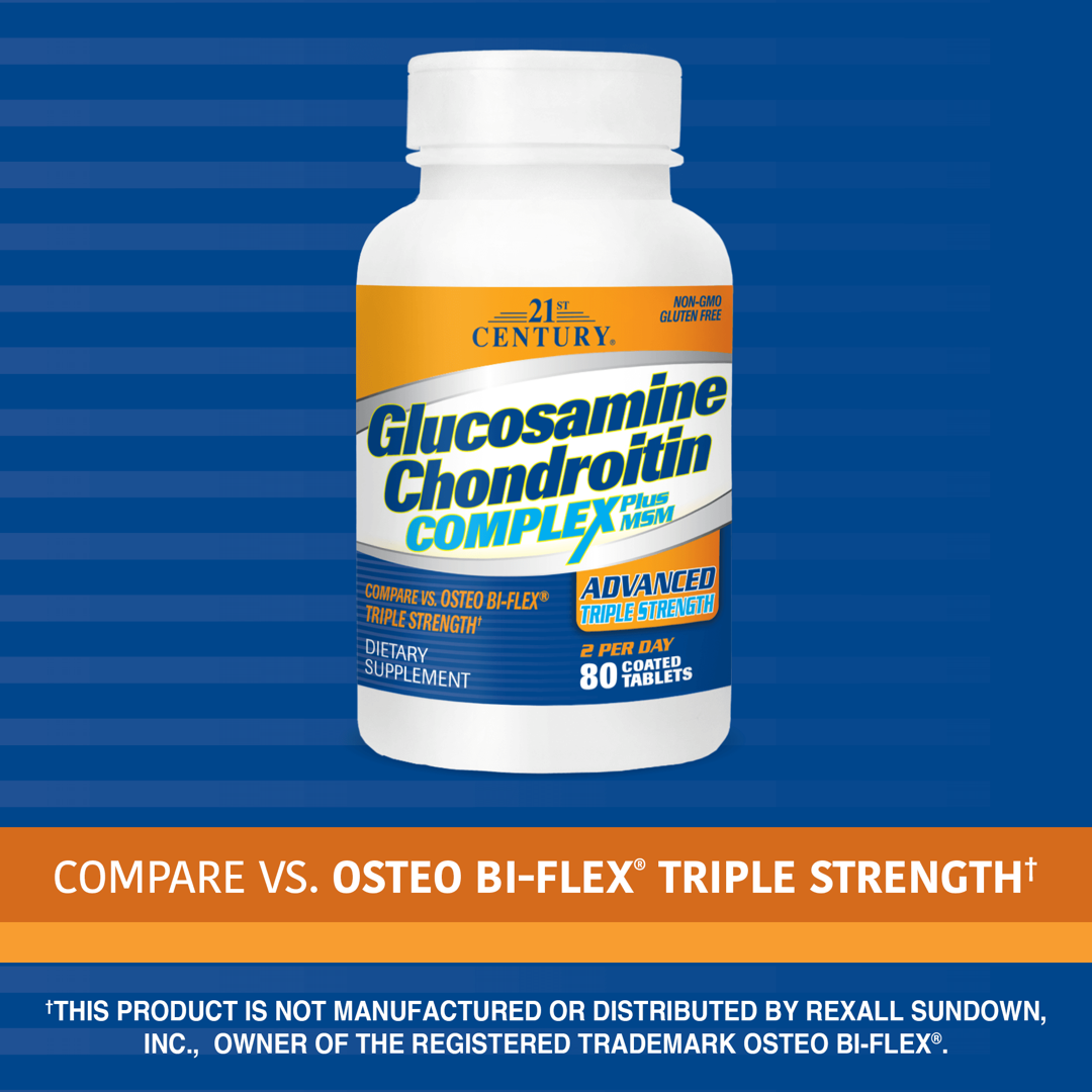 21st Century, Glucosamine Chondroitin Complex Plus MSM, Advanced Triple Strength, 80 Tablets lifestyle image