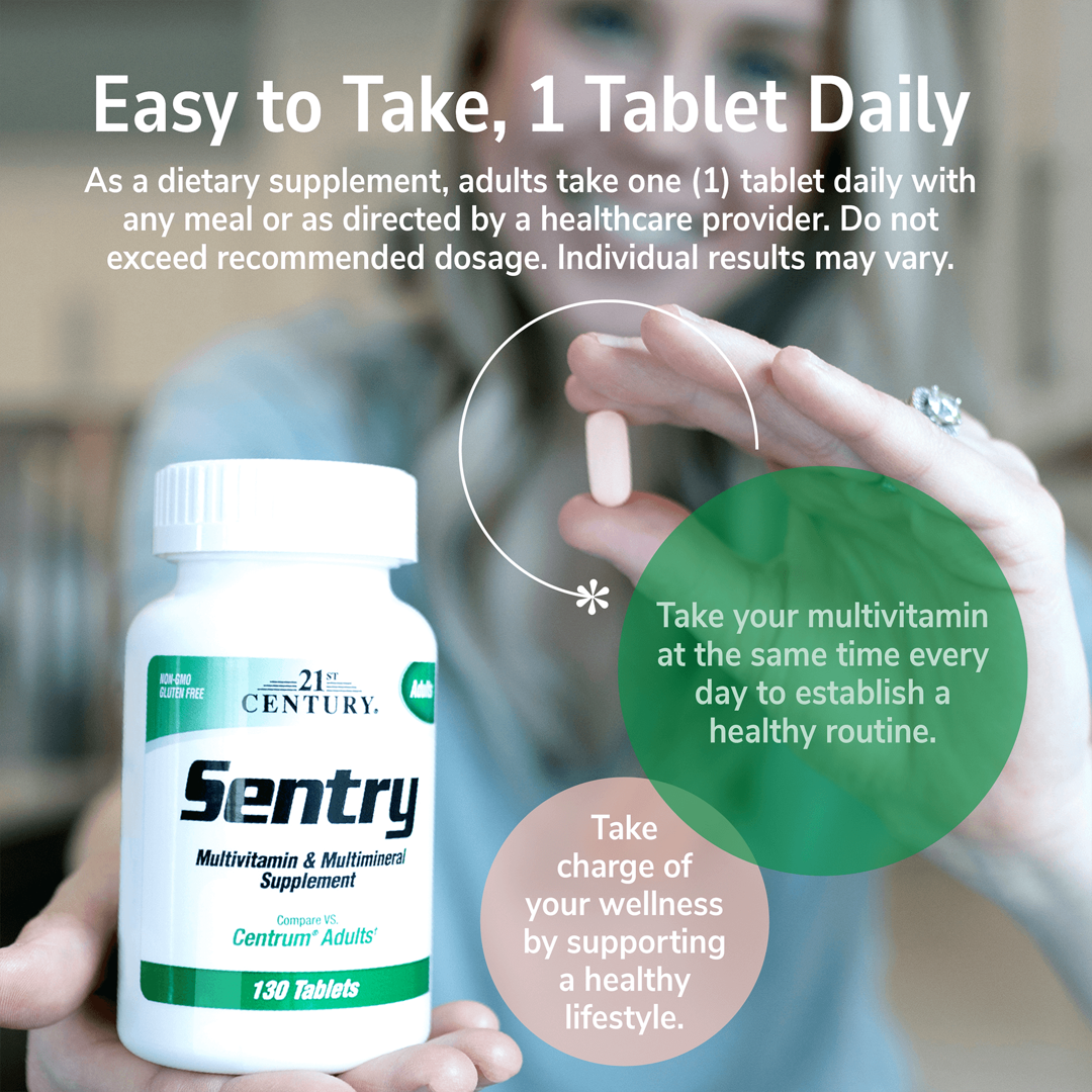 21st Century, Sentry, Adults Multivitamin & Multimineral Supplement, 130 Tablets lifestyle image