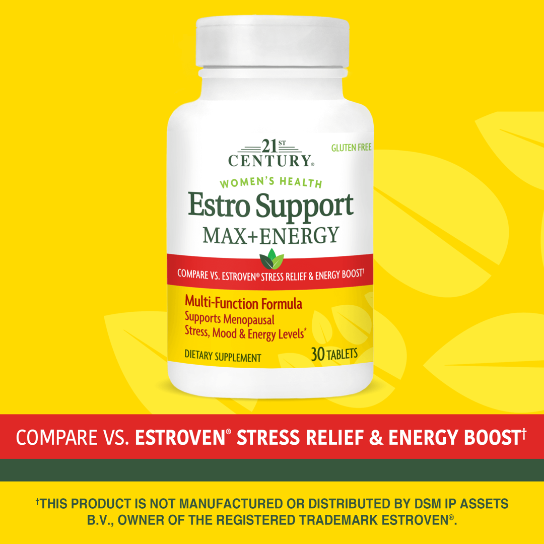 21st Century, Women's Health, Estro Support Max + Energy, 30 Tablets lifestyle image