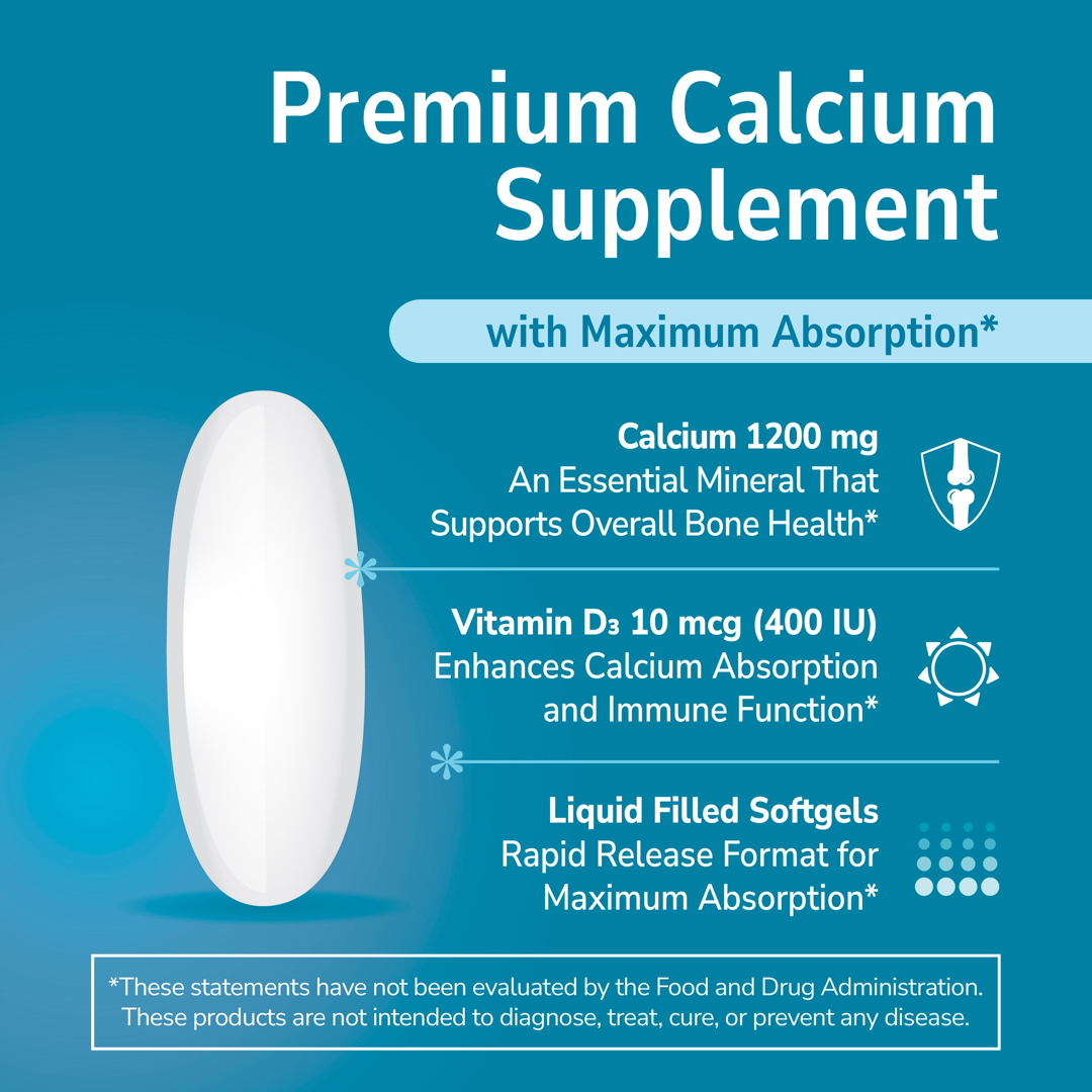 21st Century, Liquid Filled Calcium Plus D3, 90 Rapid Release Softgels lifestyle image