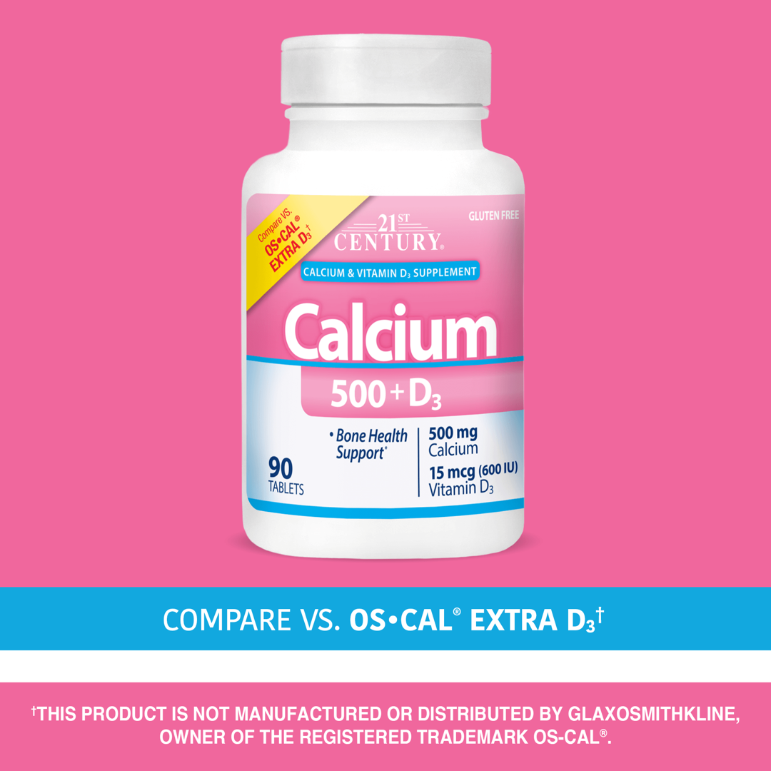 21st Century, Calcium 500 + D3, 400 Tablets lifestyle image