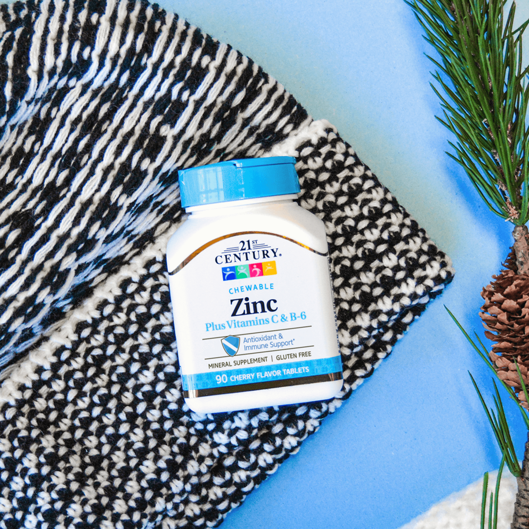 21st Century, Zinc Plus Vitamins C & B-6, Chewable, Cherry Flavor, 90 Tablets lifestyle image