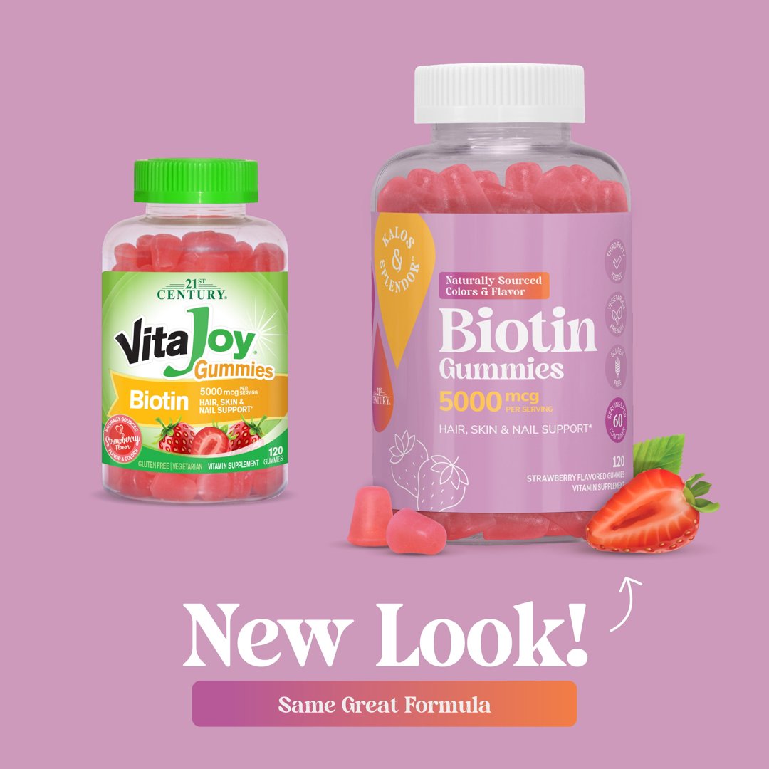 21st Century, Biotin Gummies, Strawberry, 5,000 mcg, 120 Gummies lifestyle image
