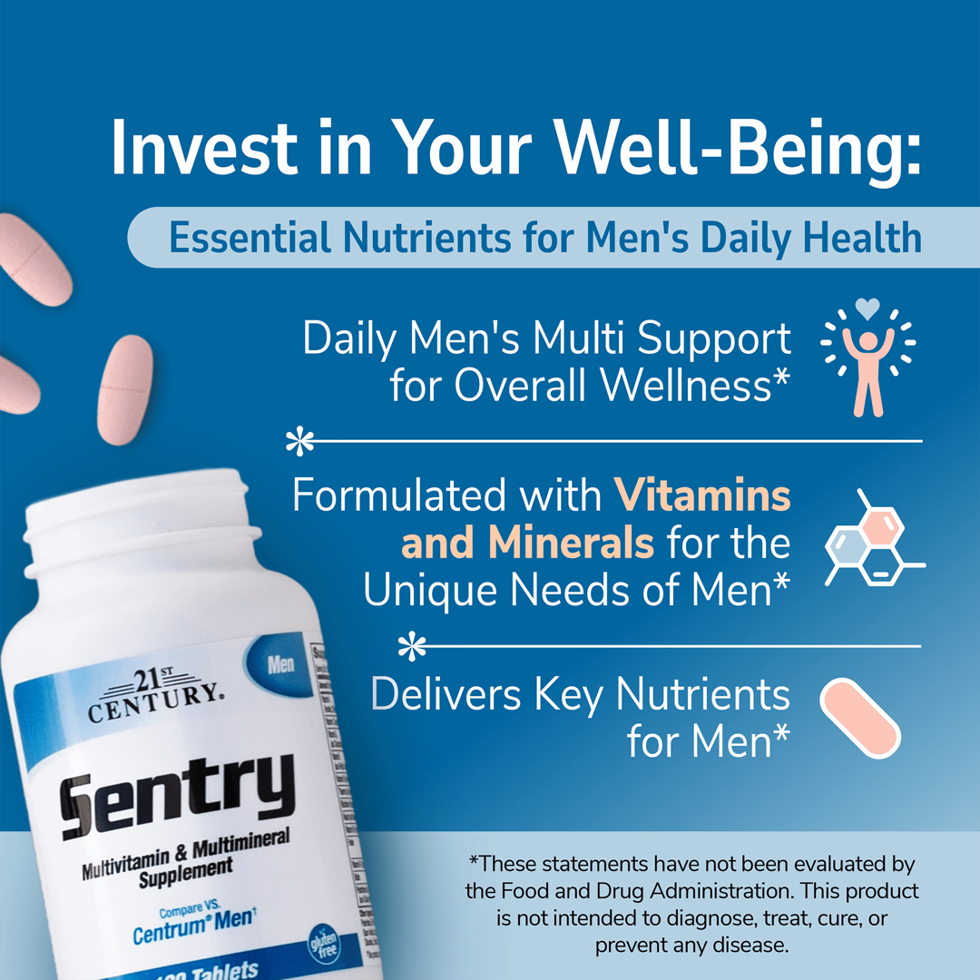 21st Century, Sentry Men, Multivitamin & Multimineral Supplement, 120 Tablets lifestyle image
