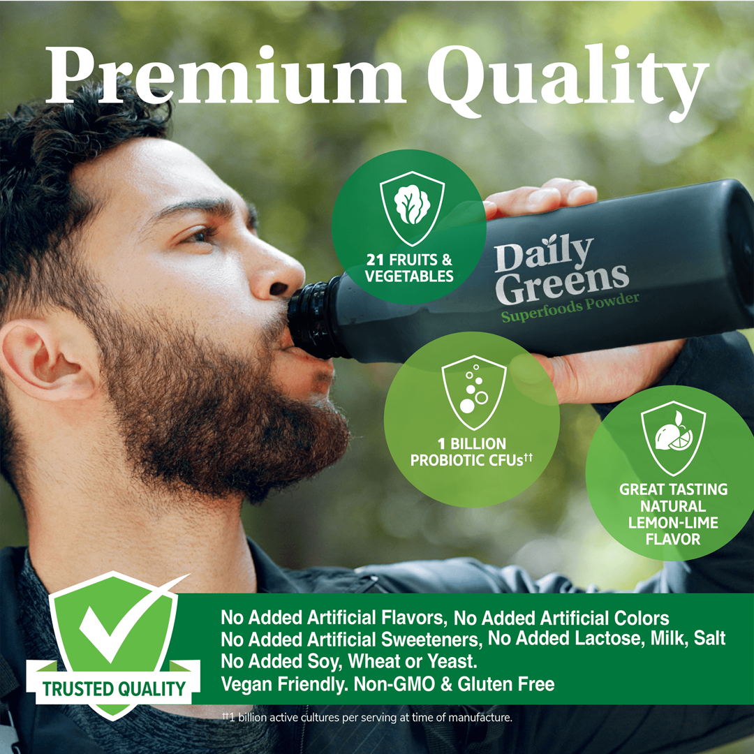 21st Century, Daily Greens Superfoods Powder, Lemon Lime, 7.4 oz (210 g) lifestyle image