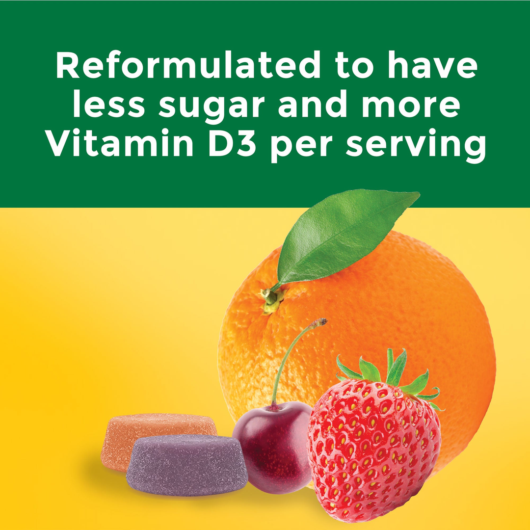 Nature Made, Calcium with Vitamin D3 Gummies, Cherry, Orange & Strawberry, 80 Gummies lifestyle image