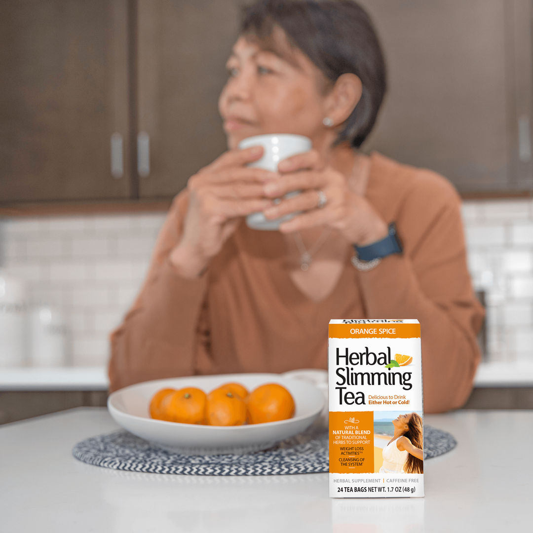 21st Century, Herbal Slimming Tea, Orange Spice, Caffeine Free, 24 Tea Bags, 1.7 oz, 48 g lifestyle image