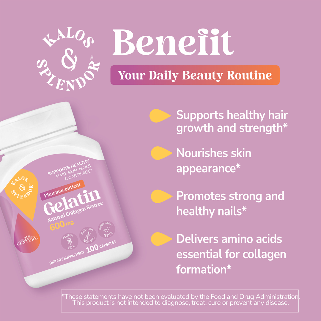 21st Century, Gelatin, 600 mg, 100 Capsules lifestyle image