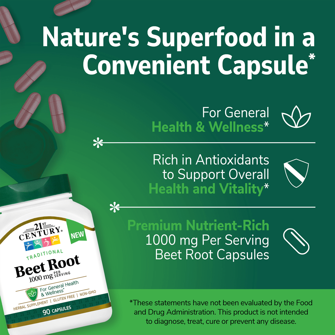 21st Century, Beet Root, 90 Capsules lifestyle image