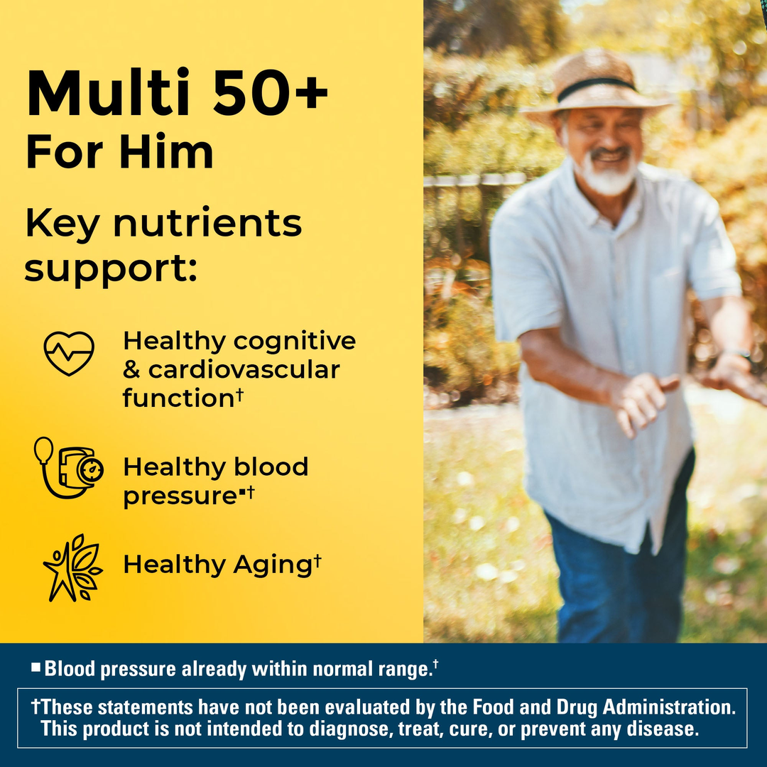 Nature Made, Multi For Him 50+, 90 Tablets lifestyle image
