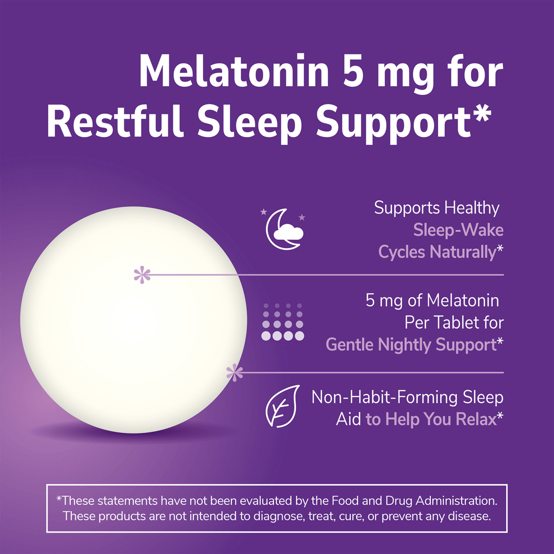 21st Century, Melatonin, 5 mg, 120 Tablets lifestyle image
