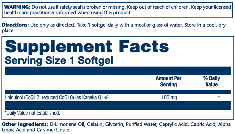 SOLARAY, CoQ10, Ubiquinol, 30 Softgel