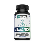 Zhou Nutrition, Ashwagandha, 60 Veggie Capsules front packaging view