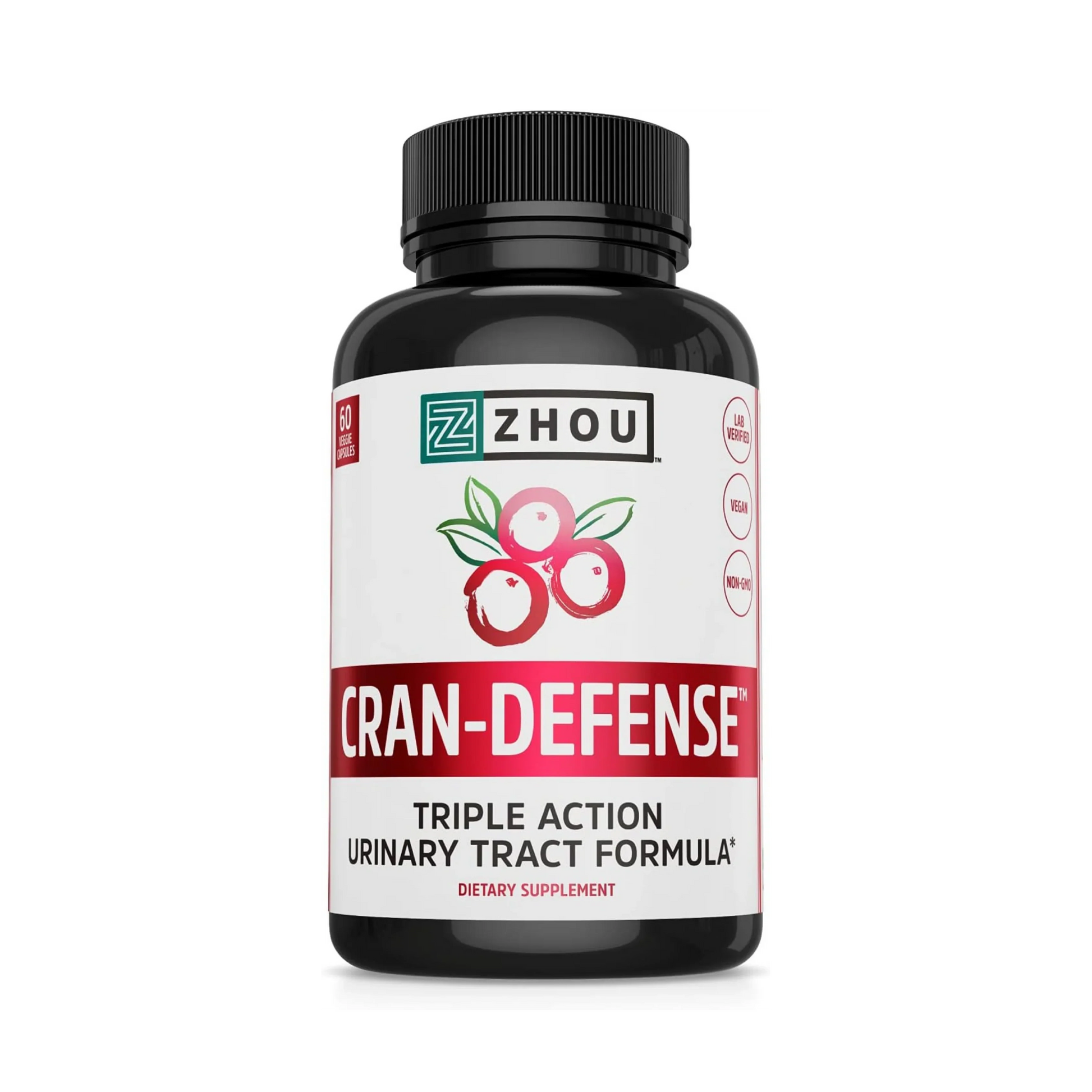 Zhou Nutrition, Cran-Defense, 60 Veggie Capsules front packaging view