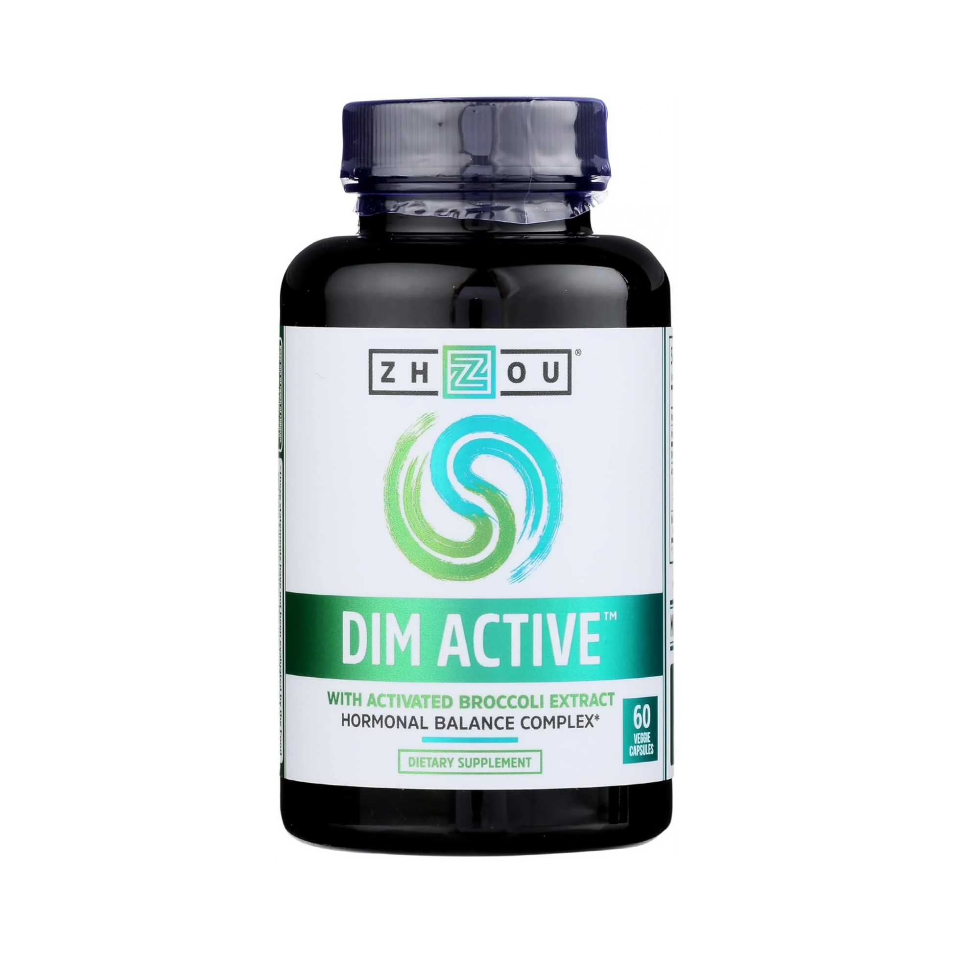 Zhou Nutrition, DIM Active With Activated Broccoli Extract, 60 Veggie Capsules front packaging view