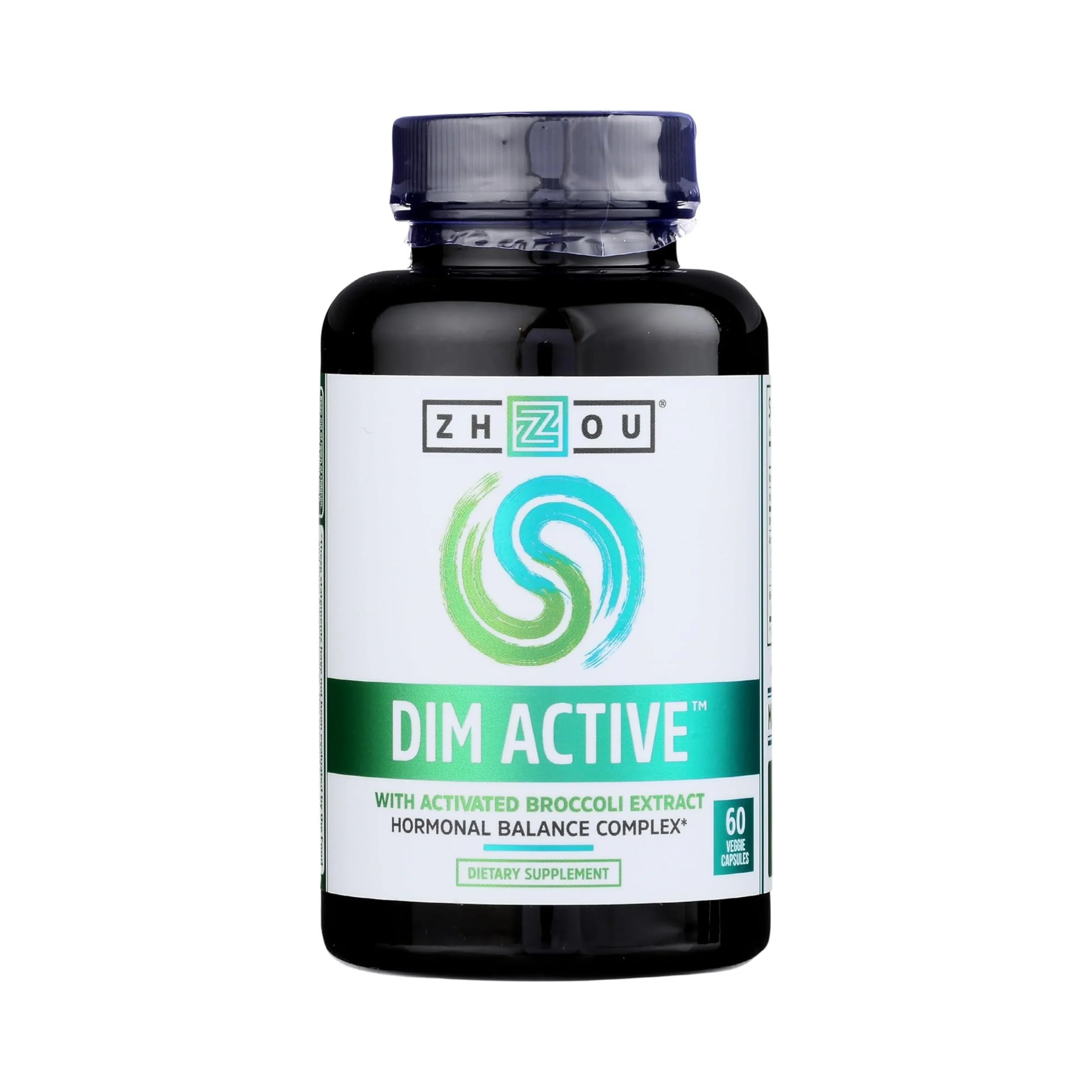 Zhou Nutrition, DIM Active With Activated Broccoli Extract, 60 Veggie Capsules front packaging view