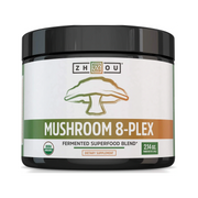 Zhou Nutrition, Mushroom 8-Plex Powder, Unflavored, 2.14 oz (60 g) front packaging view