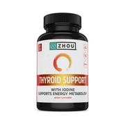 Zhou Nutrition, Thyroid Support with Iodine, 60 Veggie Capsules front packaging view
